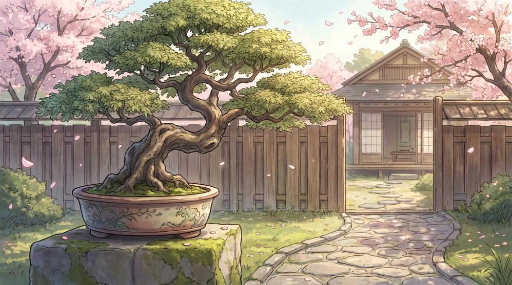同人动漫盆景植物视频制作